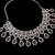 Maroon rhodium-plated agate stone necklace set with earrings & maang tikka