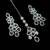 Blue rhodium-plated agate stone necklace set with earrings & maang tikka
