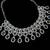 Blue rhodium-plated agate stone necklace set with earrings & maang tikka