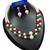 Maroon & green color necklace set with earrings, moti & agate stone, gold plated