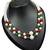 Maroon & green color necklace set with earrings, moti & agate stone, gold plated