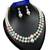 Pink & pista color necklace set with earrings, moti & agate stone, gold plated
