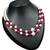 Purple color necklace set with earrings, moti & agate stone, gold plated