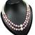 Lavender color necklace set with earrings, moti & agate stone, gold plated