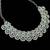 Pista agate stone necklace set with earrings & maang tikka, rhodium plated