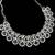 Purple agate stone necklace set with earrings & maang tikka, rhodium plated