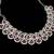 Maroon agate stone necklace set with earrings & maang tikka, rhodium plated