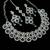 Blue agate stone necklace set with earrings & maang tikka, rhodium plated