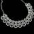 Blue agate stone necklace set with earrings & maang tikka, rhodium plated