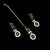Green color necklace set with earrings and maang tikka – agate stone, antique gold plating