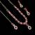 Maroon color necklace set with earrings and maang tikka – agate stone, antique gold plating