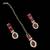 Maroon color necklace set with earrings and maang tikka – agate stone, antique gold plating