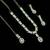 Pista color necklace set with earrings and maang tikka – agate stone, antique gold plating