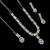 White color necklace set with earrings and maang tikka – agate stone, antique gold plating