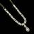 White color necklace set with earrings and maang tikka – agate stone, antique gold plating