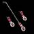 Maroon color necklace set with earrings & maang tikka | agate stone | rhodium plated