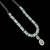 Pista color necklace set with earrings & maang tikka | agate stone | rhodium plated