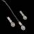 Baby pink color necklace set with earrings & maang tikka | agate stone | rhodium plated