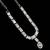 Baby pink color necklace set with earrings & maang tikka | agate stone | rhodium plated
