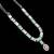 Pink & pista color necklace set with earrings & maang tikka | agate stone | rhodium plated