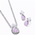 Western party wear silver plated chain pendant set