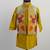 Mustard yellow embroidered silk kurta jacket set