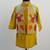 Mustard yellow embroidered silk kurta jacket set