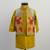 Mustard yellow embroidered silk kurta jacket set