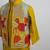 Mustard yellow embroidered silk kurta jacket set