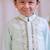 Blue hand embroidered silk kurta set