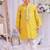 Yellow embroidered silk kurta set