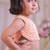 Peach floral printed silk lehenga choli