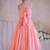 Peach bow embroidered silk lehenga choli