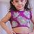 Purple embroidered silk palazzo set