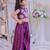 Purple embroidered silk palazzo set