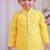 Yellow lotus embroidered silk kurta set