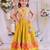 Mustard yellow embroidered silk lehenga choli