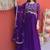Women georgette with zari & sequins embroidered work kurta & dupatta set