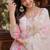 Women silk blend with zari & sequins embroidered work kurta & dupatta set