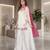 Elegant ivory silk sharara suit set with vibrant floral embroidery