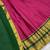 Pink & Bottle Green Kanjivaram Silk Half Lehenga Saree – Traditional Zari Weaving Langa Voni Set For Women's