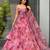 pink organza printed lehenga choli