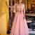 pink silk blend plain lehenga choli