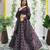 wine silk blend embroidered lehenga choli