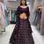 wine silk blend embroidered lehenga choli