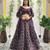 wine silk blend embroidered lehenga choli