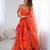 orange organza embroidered lehenga choli