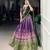 purple art silk printed lehenga choli