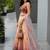 beige organza printed lehenga choli