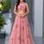 pink georgette printed lehenga choli